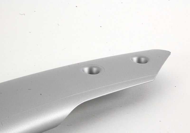 Cubierta tubo derecho decorativa plata OEM 51456973074 para MINI R50, R52, R53. Original MINI.