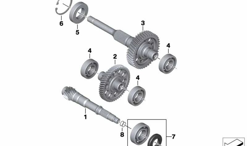Rodamiento radial rígido OEM 07119981225 para motos BMW C 400 GT, C 400 X (K08, K09, 2018–2025). Original BMW Motorrad.