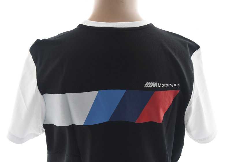 Motorsport Logo T -Shirt pour BMW, taille XL, noir et blanc. Valable pour BMW. BMW d'origine.