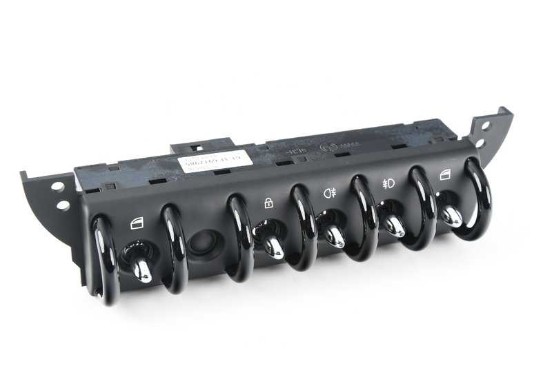 Unidad de interruptores consola central OEM 61316917985 para MINI R50, R52, R53. Original MINI.