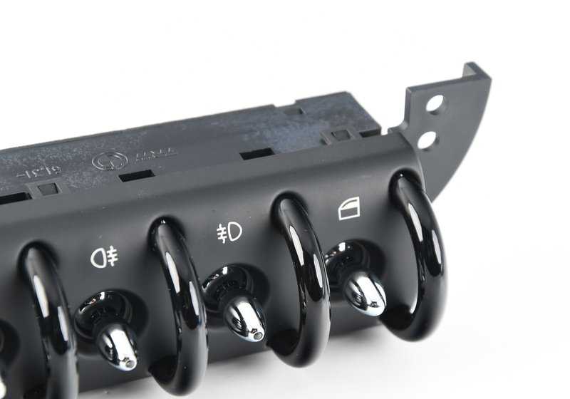Unidad de interruptores consola central OEM 61316917985 para MINI R50, R52, R53. Original MINI.