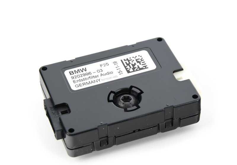 Filtro antiparásitos de cableado de audio OEM 65209202996 para BMW F25, F26. Original BMW.