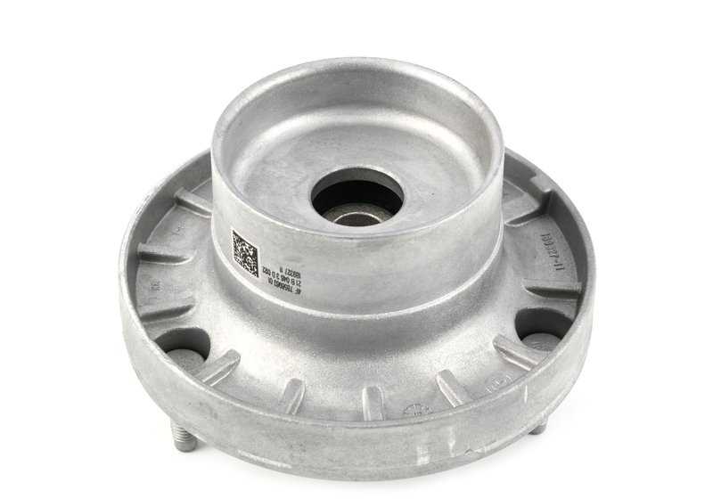 Soporte de amortiguador trasero izquierdo OEM 33507856963 para BMW F90, F92, F93. Original BMW.