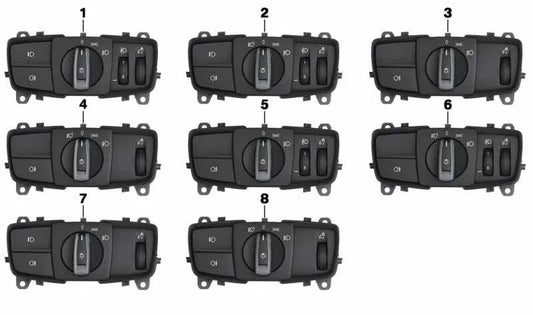 Interruptor de luces OEM 61316847513 para BMW F20, F21, F22, F23, F30, F31, F32, F33, F34, F36. Original BMW.