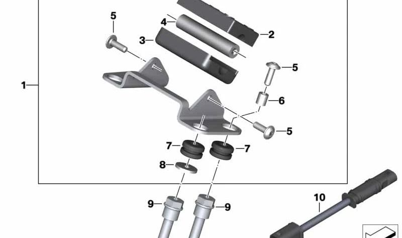 Casquillo separador OEM 71607680518 para BMW Motorrad F 700 GS, F 650 GS, F 800 GS, G 310 GS, G 310 R. Original BMW Motorrad.