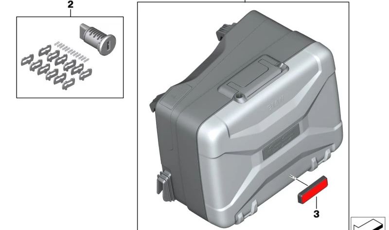 Alojamiento reflector delantero OEM 63149899378 para BMW F 750 GS, F 800 GS, F 850 GS, F 900 GS. Original BMW Motorrad.
