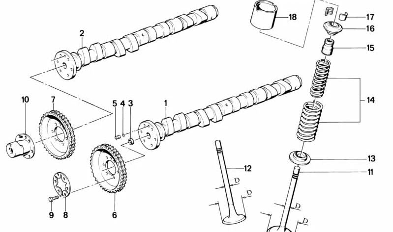 Pasador cilíndrico 6x12mm OEM 11311305395 para BMW E30, E28, E34, E24, M3 y M5. Compatible con motores S14 y S38. Original BMW.
