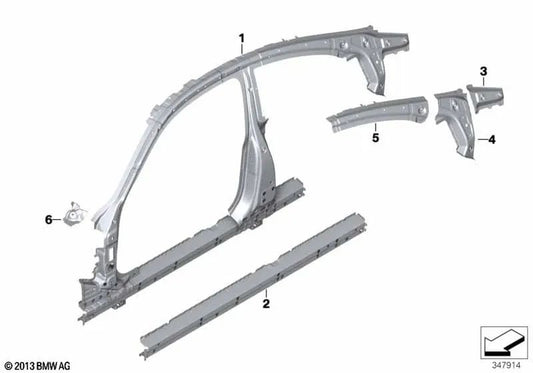 Spannband C-Säule rechts OEM 41007343118 für BMW F32, F82, M4... und mehr. Original BMW.