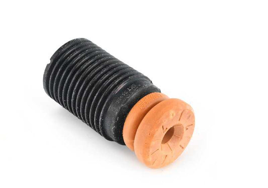 Rear suspension stops with OEM protective tube 33537850217 for BMW X5 F85 and BMW X6 F86. Original BMW.