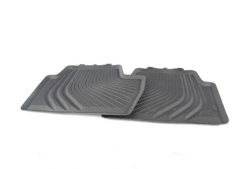 Rear rubber carpets for all climate OEM 51475A1F0D2 for BMW G42, G87, G23, G23N, G83, G83N. Water and dirt protection. Original BMW.