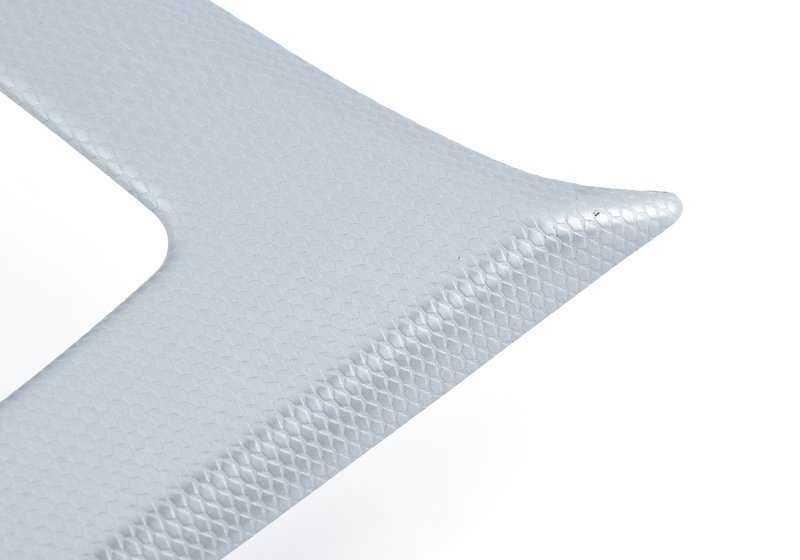 Embellecedor de consola central de aluminio delantero OEM 51167899059 para BMW E93. Original BMW.