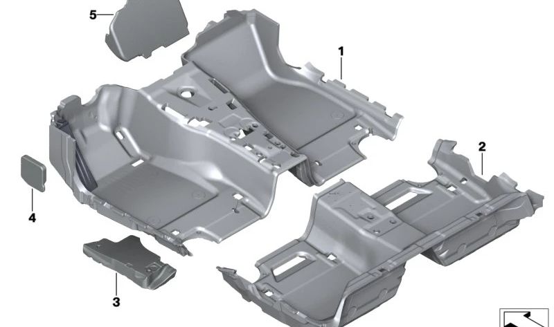 Fissaggio del terreno posteriore per BMW 5 G30 Series, G31 (OEM 51477438359). BMW originale