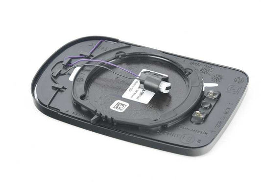 Verre de rétroviseur chauffant convexe droit OEM 51168227332 pour BMW Série 5 E39, Série 7 E38. Véritable BMW.