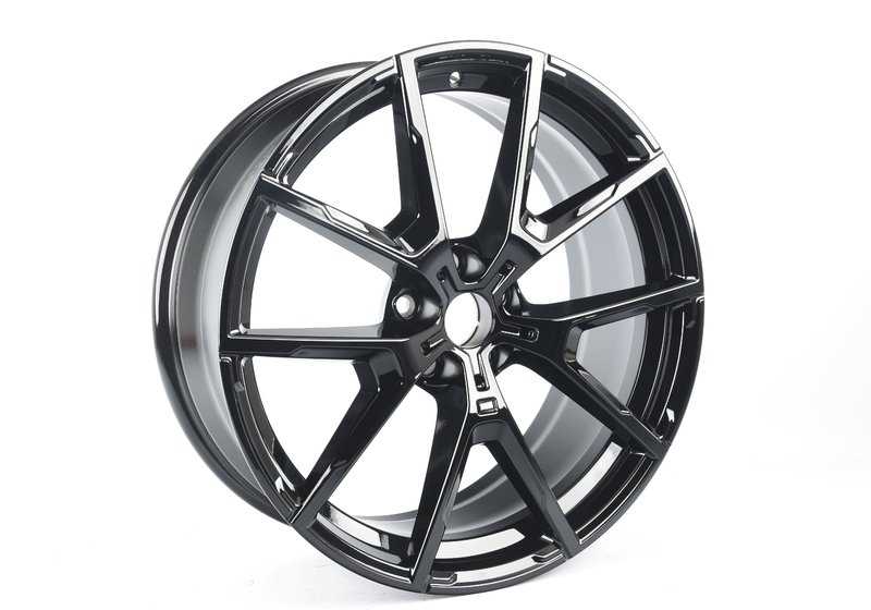 Tire en alliage d'origine BMW M Y-SPOKE 728 de 20 "en noir brillant (Jet Black Uni) OEM 36118097240 pour BMW G14, G15, G16. Convient à l'essieu avant. Comprend le couvercle central et les vis. BMW d'origine.