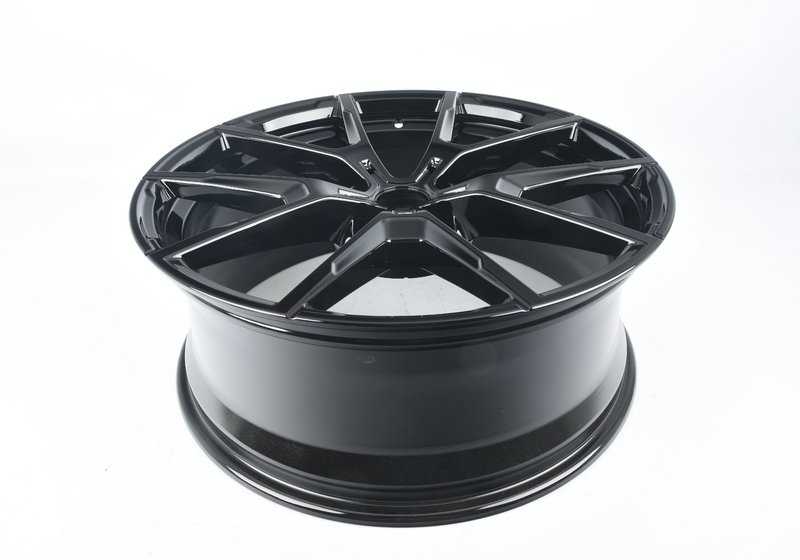 Tire en alliage d'origine BMW M Y-SPOKE 728 de 20 "en noir brillant (Jet Black Uni) OEM 36118097240 pour BMW G14, G15, G16. Convient à l'essieu avant. Comprend le couvercle central et les vis. BMW d'origine.