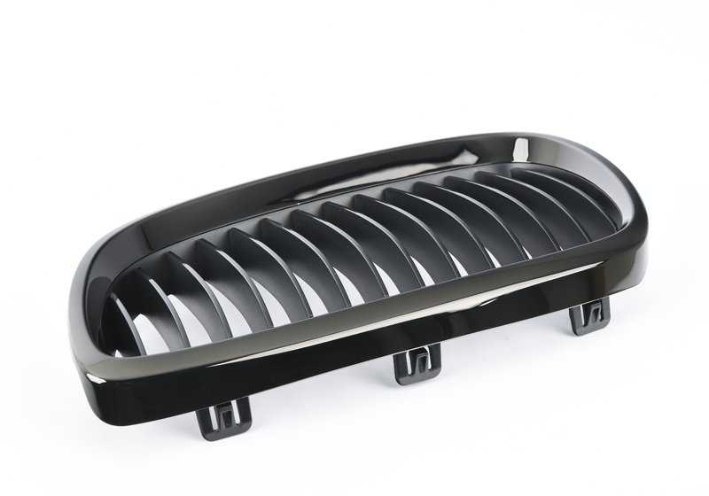 Rejilla embellecedora cromada negra izquierda OEM 51137979349 para BMW E90, E91, E92, E93. Original BMW.