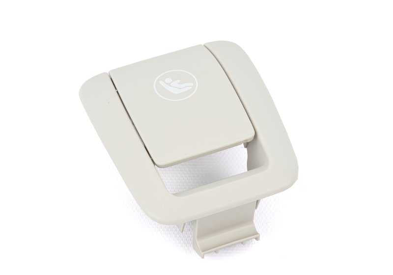 Tapa embellecedora ISOFIX trasera OEM 52207451017 para BMW G30 (todos los modelos: 518d, 520d...) con asientos traseros básicos o con función de carga. Color blanco. Original BMW.