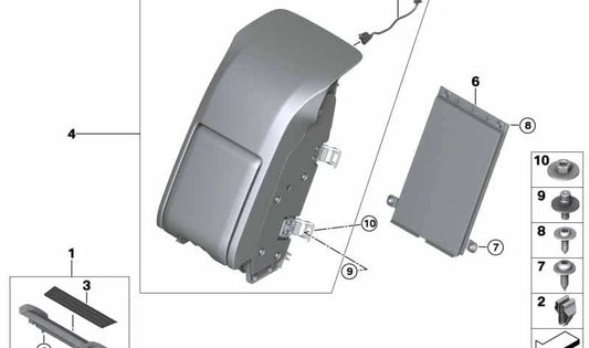 Upper Central Console OEM 51166820310 for BMW G12 and G12N. Original BMW piece.