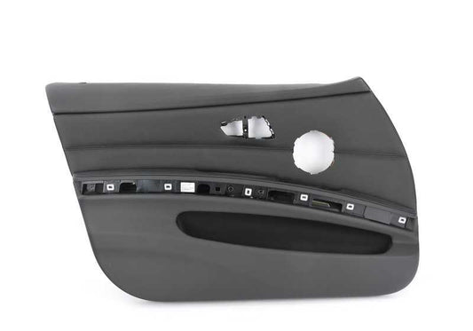Panel interior puerta delantera izquierda OEM 51419167821 para BMW E90, E91. Color negro. Original BMW.