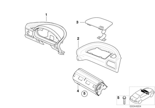 Tapa de tablero de instrumentos para airbag OEM 51458399933 para BMW Z3 (E36) 1.8, 1.9. Original BMW.