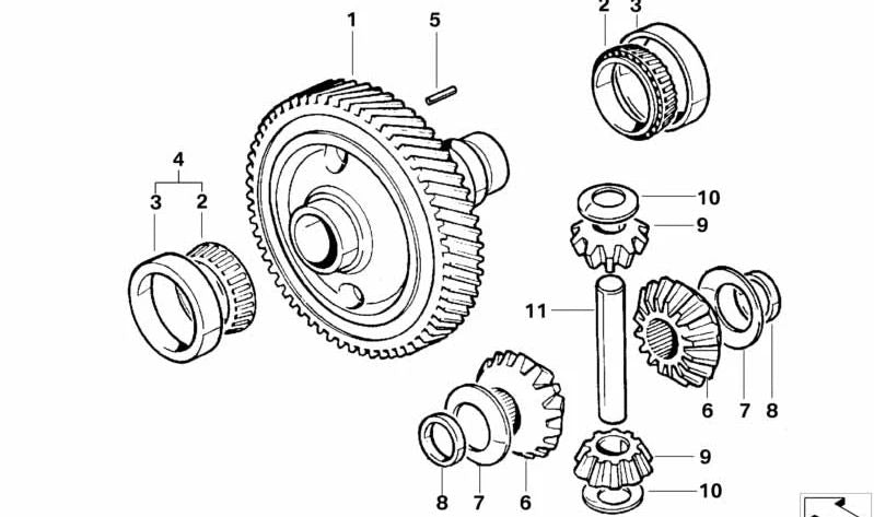 Engranaje del árbol primario OEM 31531031013 para MINI R50 Cooper, One 1.6i, One 1.4i... y más. Original MINI.