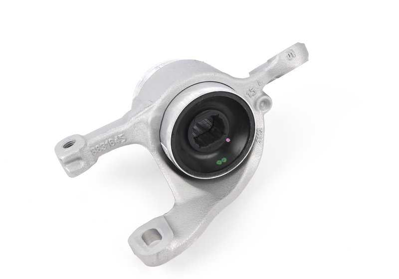 Soporte brazo de suspensión delantero izquierdo con silentblock OEM 31128831645 para BMW F40, F44, F45, F46, F48, F39, F55, F56, F57, F54, F60. Original BMW.