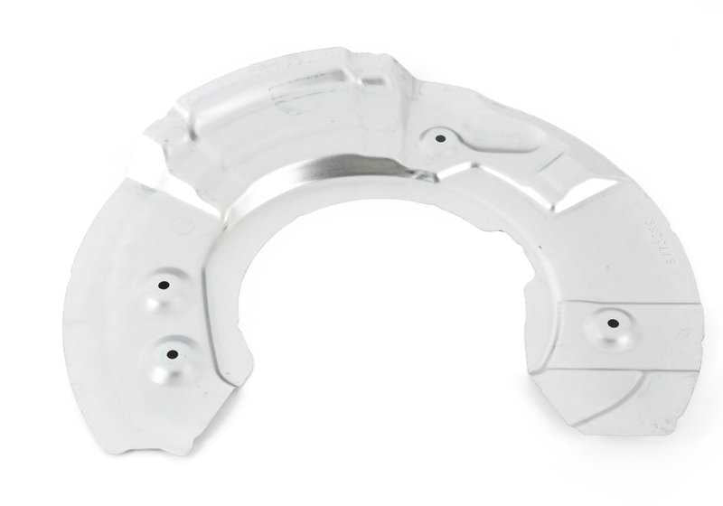 Chapa protectora freno delantera izquierda OEM 34116775269 para BMW Serie 5 F07 550i (modelos N63 y N63T). Compatible con tracción trasera y xDrive. Original BMW.