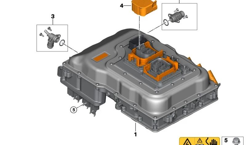 Conector de agua OEM 12367616291 para BMW i3 e i8 {I12, I15} compatibles. Original BMW.
