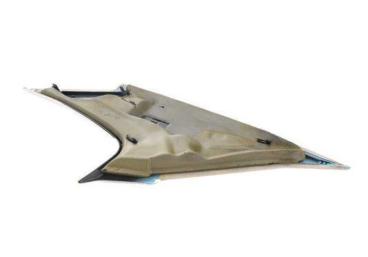 Panel interior trasero izquierdo (pilar) OEM 51438126455 para BMW E34 518i y 520i (todos los modelos compatibles). Color pergamino. Original BMW.