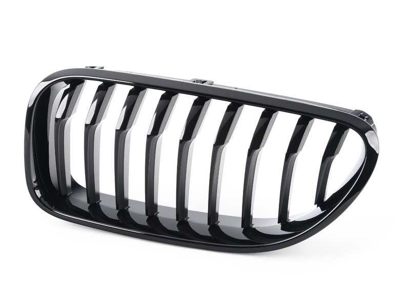 Parrilla delantera negra brillo M Performance OEM 51712287953 para BMW F06, F12, F13. Solo compatible sin Night Vision (S6UKA). Original BMW.