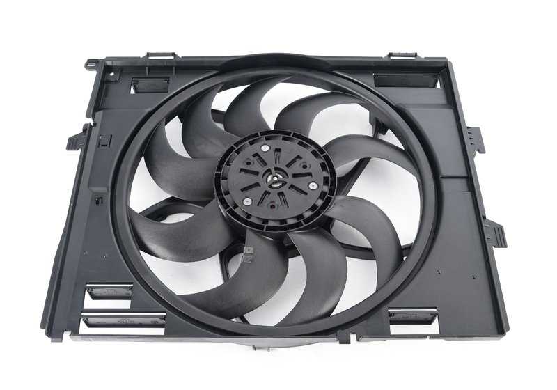 Fan frame with fan for BMW 2 Series F22, F22N, 3 Series F30N, F31N, 4 Series F32, F36 (OEM 17428625441). Original BMW