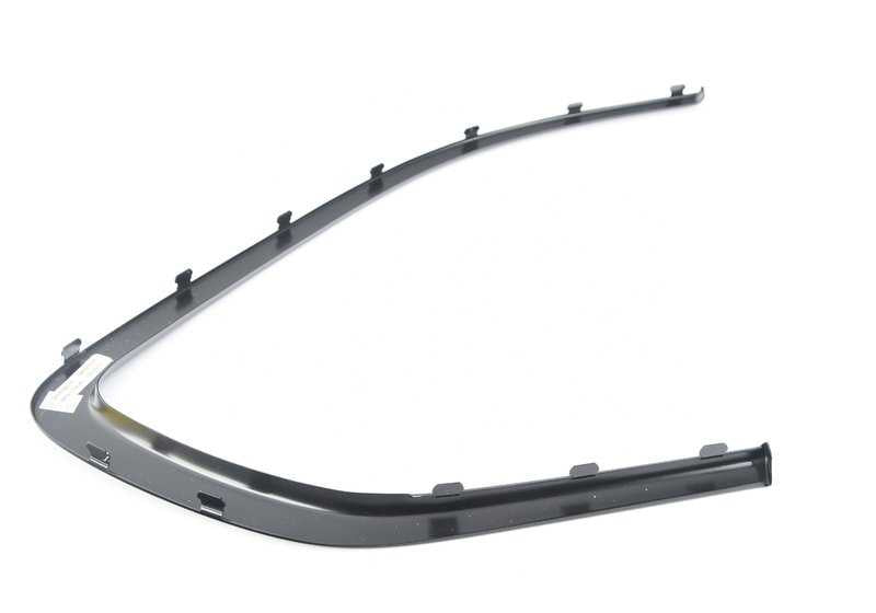 Embellecedor marco ventanilla trasera izquierda OEM 51377465919 para BMW F15, F85. Acabado en negro brillo. Original BMW.