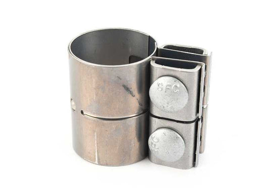 Conector de escape (abrazadera tubo) Ø50 mm OEM 18307560777 para BMW F45, F46, F48, E30, E36, E46, E28, E39, E60, E61, E24, E38, E65, E66, U06, U11, E83, F25, E53, Z3, E85, E86 y MINI F55, F56, F57, F54, F60, R50, R52, R60, R61. Original BMW y MINI.