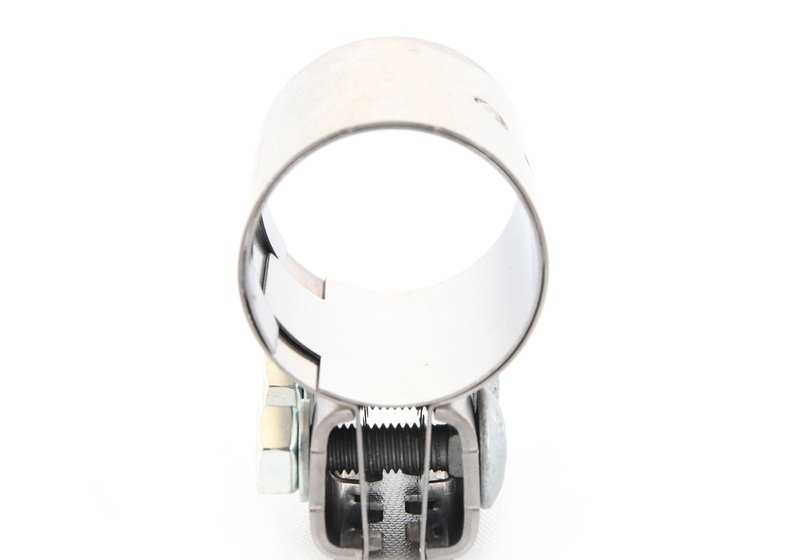 Conector de escape (abrazadera tubo) Ø50 mm OEM 18307560777 para BMW F45, F46, F48, E30, E36, E46, E28, E39, E60, E61, E24, E38, E65, E66, U06, U11, E83, F25, E53, Z3, E85, E86 y MINI F55, F56, F57, F54, F60, R50, R52, R60, R61. Original BMW y MINI.