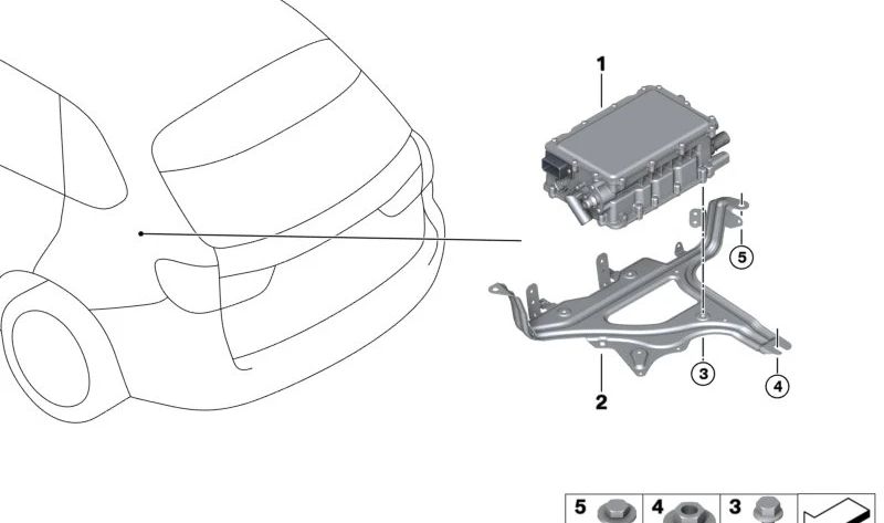 Módulo de carga confort KLE OEM 61448678851 para BMW F45, F46, F48, F49, F15, F60. Original BMW.