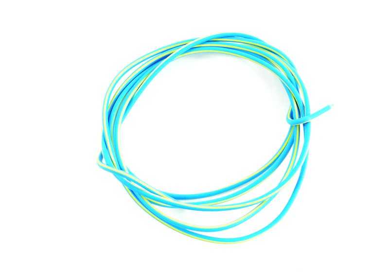 Cable eléctrico azul-amarillo 0,75mm² OEM 61126908722 para BMW {E81,E82,E87,E88,F20,F21,F40,F70,F22,F23,F44,F45,F46,F87,U06,F74,F78,E21,E30,E36,E46,E90,E91,E92,E93,F30,F31,F34,F80,G20,G21,G28,G80,G81,F32,F33,F36,F82,F83,G22,G23,G26,G82,G83,E12,E28,