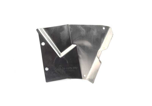 Rear left heat shield plate for BMW E31 (OEM 32211141399). Original BMW.