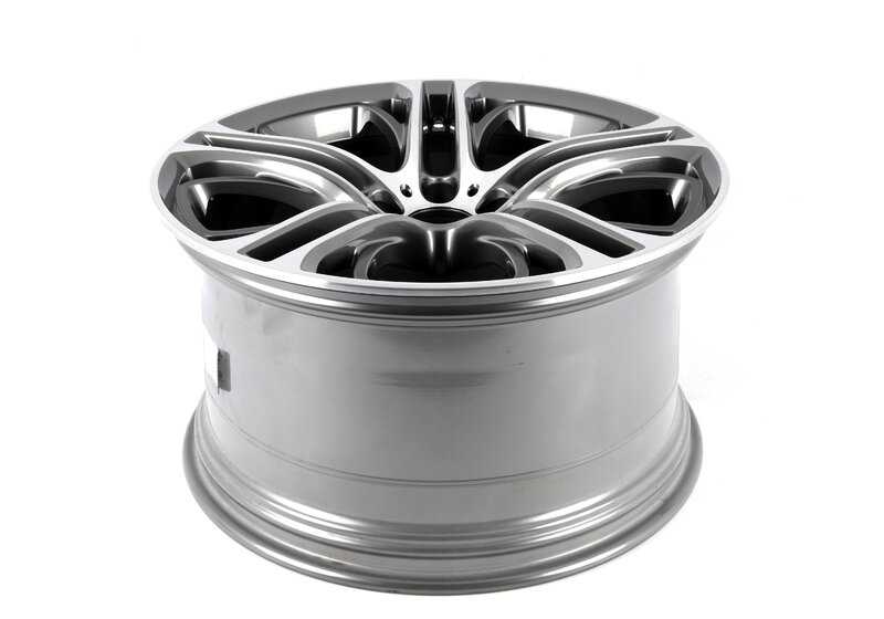 Llanta de aleación M Doble Radio 310 OEM 36116854566 para BMW X5 E70 y BMW X6 E71, E72. Acabado bicolor (ferricgrey / pulido brillante). Original BMW.
