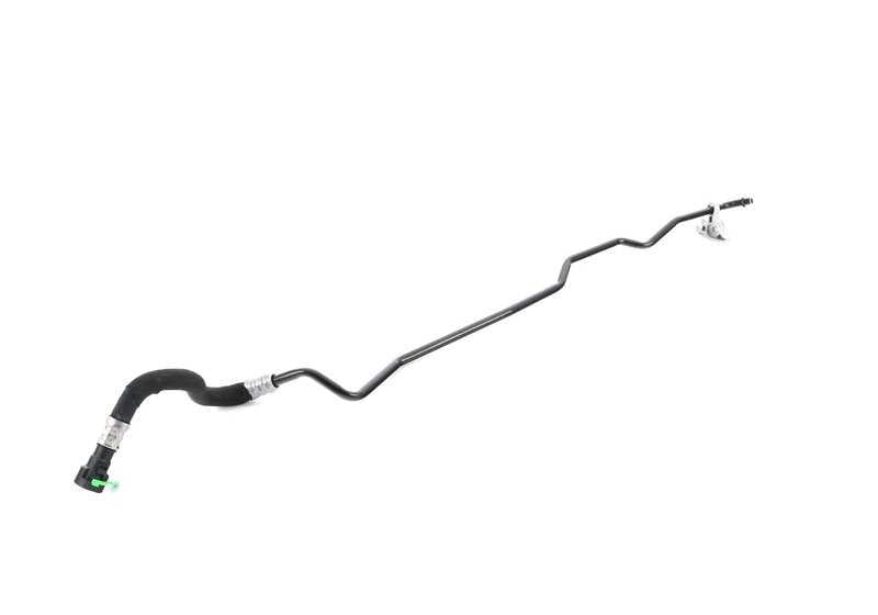 OM 17227577640 Tubo de retorno do radiador de óleo para BMW E84, E90, E91, E92. Compatível com modelos XDrive 325i com motor N52 e N53. BMW original.