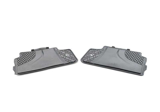 Alfombrillas de goma impermeables traseras OEM 51472444039 para BMW G11, G11N, G12, G12. Juego original BMW de 2 piezas todo tiempo para Serie 7 Berlina. Disponibles en negro o beige. Original BMW.