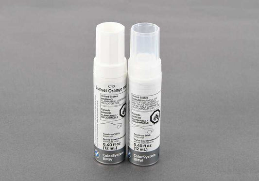 Pintura retoque Sunset Orange metálico 2x12ml OEM 51912465717 para BMW {F20, F21, F22, F23, F30, F31, F32, F33, F34, F36, G30, G31, X1 F48, X2 F39, X3 G01, X4 G02, Z4 G29}. Original BMW.