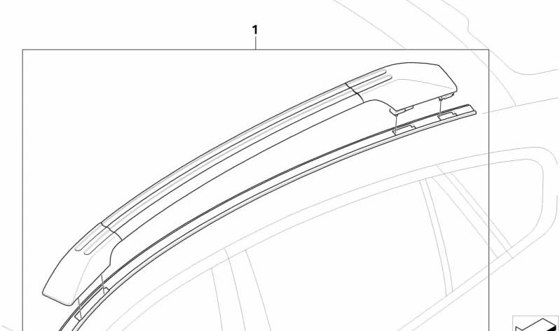 OEM 51952165691 silver roof installation kit for BMW X6 E71, E72. Original BMW.