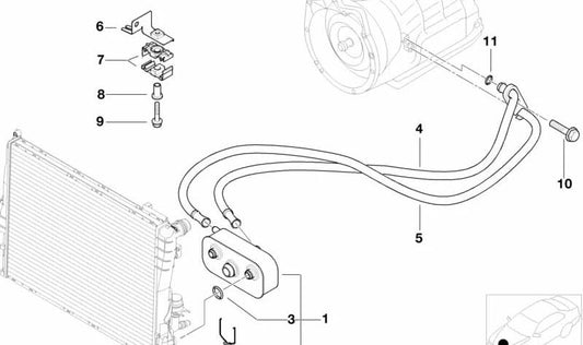 Fortschrittsölkühler für BMW 3 E46 -Serie (OEM 1722757673). Original BMW