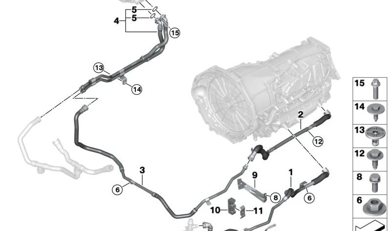 Kombiniertes Lasteinheitskabel für BMW G09 (OEM 17125A0B507). Original BMW