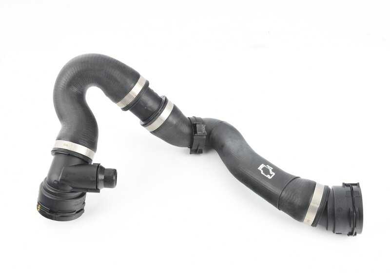 Manguera de refrigerante OEM 17128662842 para BMW F20, F21, F22, F30, F32, F33, F36. Conecta el radiador con el motor. Compatible con M140i y variantes. Original BMW.