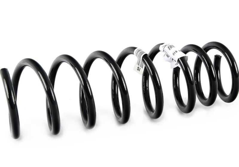 OEM 33536798610 rear suspension spring for BMW 1 E81, E82, E87, E88 and Series 3 E90, E91, E92, E93. Original BMW.