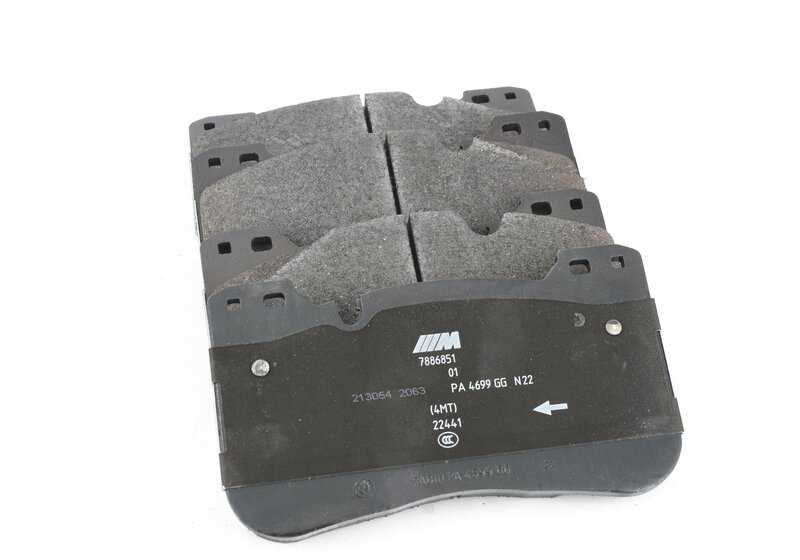 Juego de reparación pastillas freno sin amianto OEM 34107883262 para BMW F90, F91, F92, F93 (M5, M8 Competition). Original BMW.