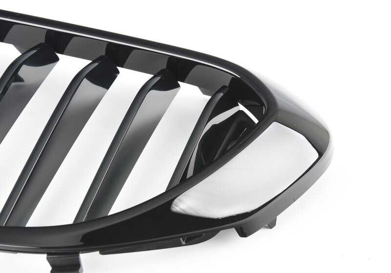 Parrilla delantera izquierda M Performance negra brillo OEM 51719626587 para BMW Serie 5 G30 (modelos 518d, 520d). Original BMW.