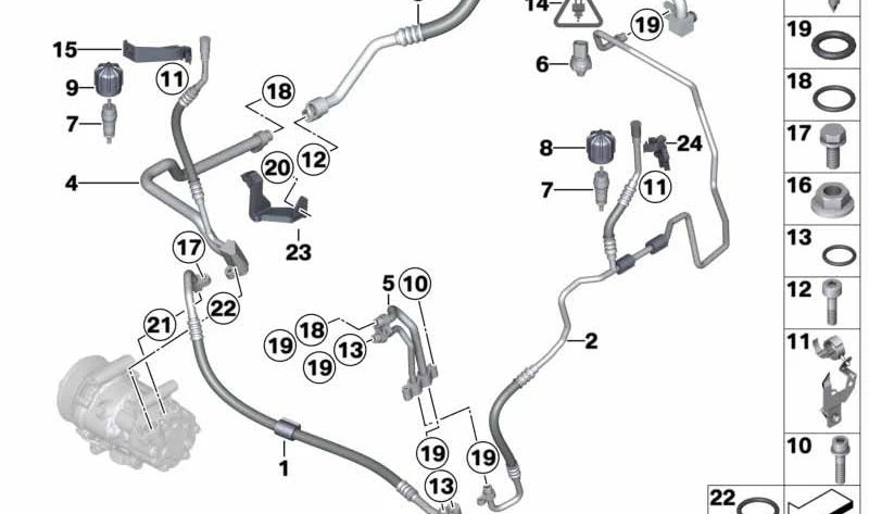 Support de conduit d'entrée de climatisation OEM 51112755451 pour MINI R56, R55, R57, R58, R59, R60, R61... et plus. MINI d'origine.