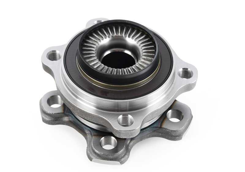 Wheel bushing with bearing for BMW F70, G42, U06, G20, G21, G28, G22, G23, G26, G30, G31, G38, G60, G61, G68, G32, G11, G12, G14, G15, G16, U11, U12, U10, G01, G45, G45, G02, G U25 (OEM 33406899175). BMW original